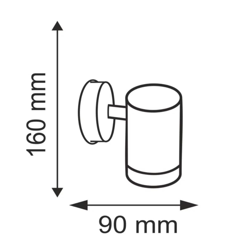 Ulkoseinävalaisin OLIMP 2 1xGU10/8W/230V IP44 musta
