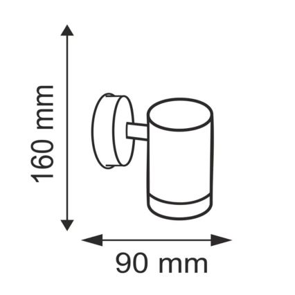 Ulkoseinävalaisin OLIMP 2 1xGU10/8W/230V IP44 ruostumaton