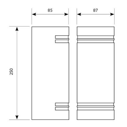 Ulkoseinävalaisin QUAZAR7 2xGU10 / 11W / 230V IP44 musta