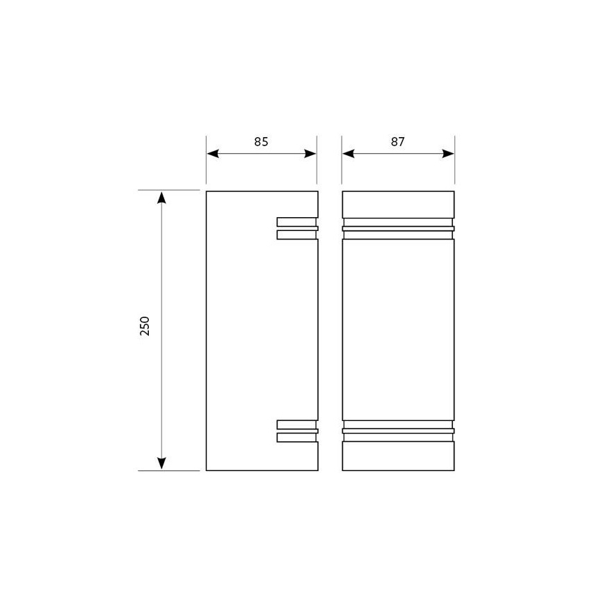 Ulkoseinävalaisin QUAZAR7 2xGU10 / 11W / 230V IP44 musta