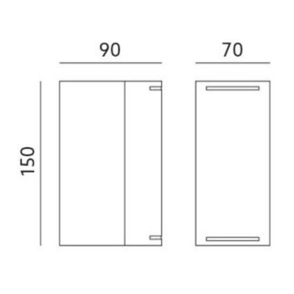 Ulkoseinävalaisin QUAZAR9 2xGU10 / 11W / 230V IP44 harmaa