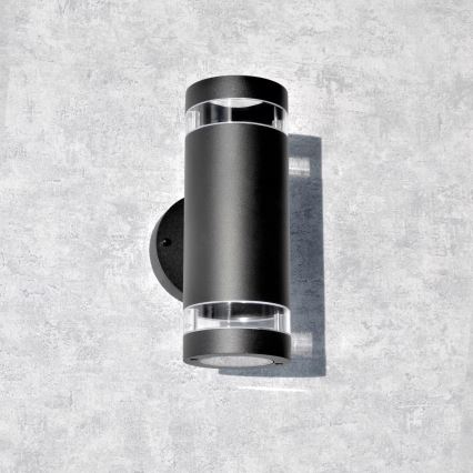 Ulkoseinävalaisin RINO 2xGU10/12W/230V IP54 musta