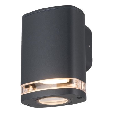 Ulkoseinävalaisin ZEVI 1xGU10/10W/230V IP54 antrasiitti