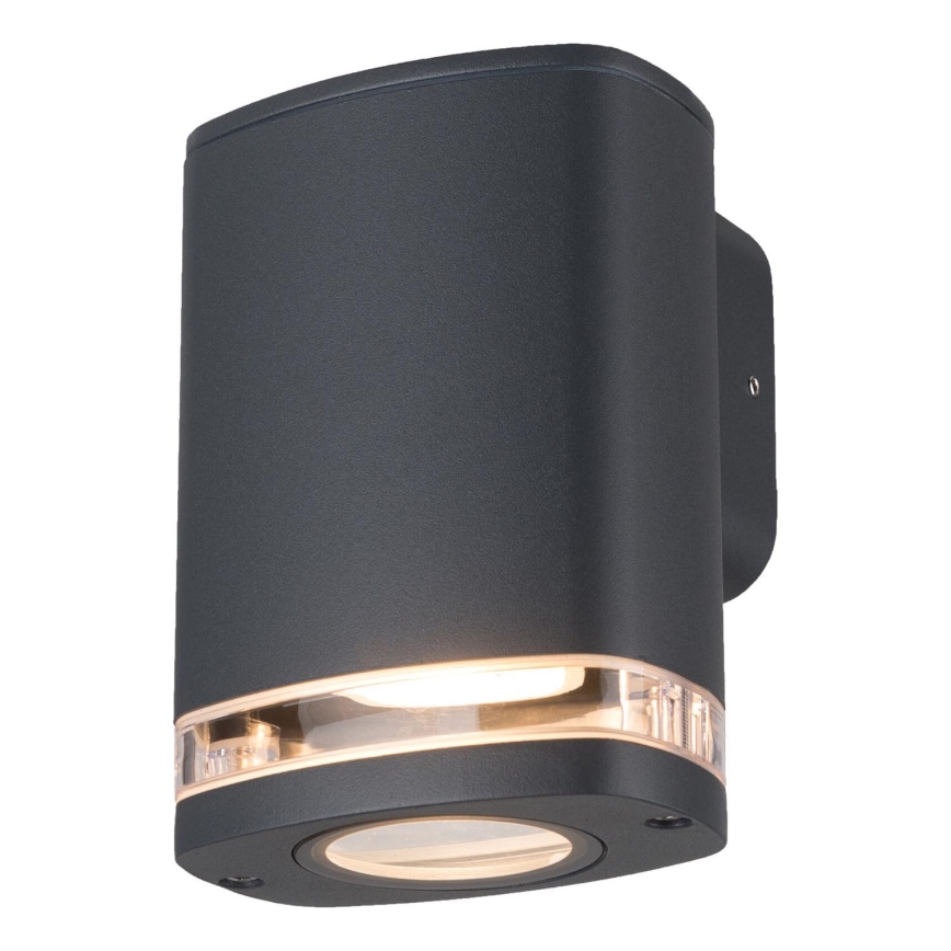 Ulkoseinävalaisin ZEVI 1xGU10/10W/230V IP54 antrasiitti