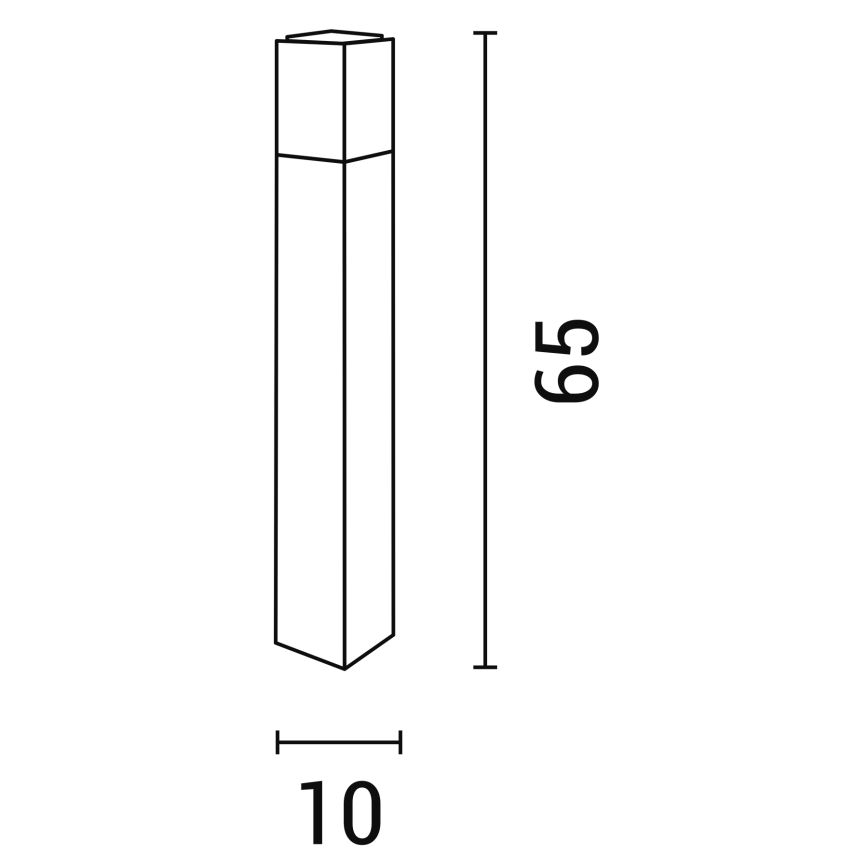 Ulkovalaisin 1xE27/12W/230V IP44 antrasiitti