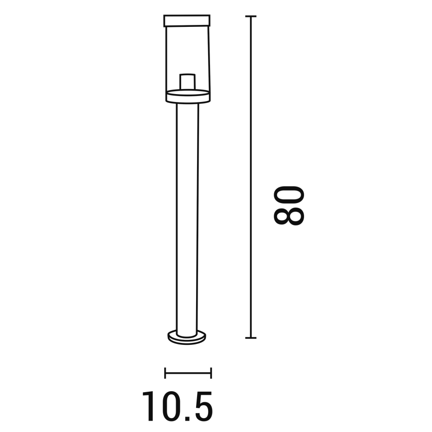 Ulkovalaisin 1xE27/15W/230V 80 cm IP44 musta