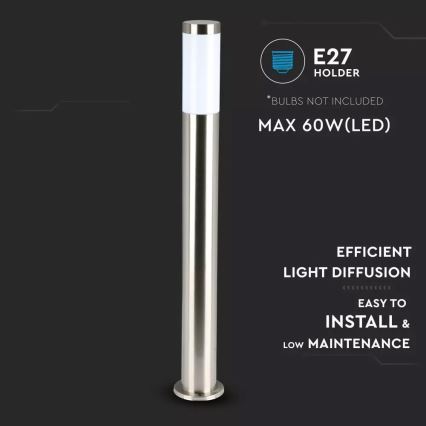 Ulkovalaisin 1xE27/60W/230V IP44 mattakromi