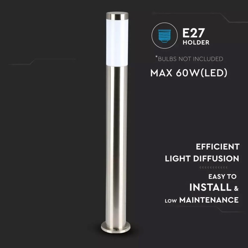 Ulkovalaisin 1xE27/60W/230V IP44 mattakromi