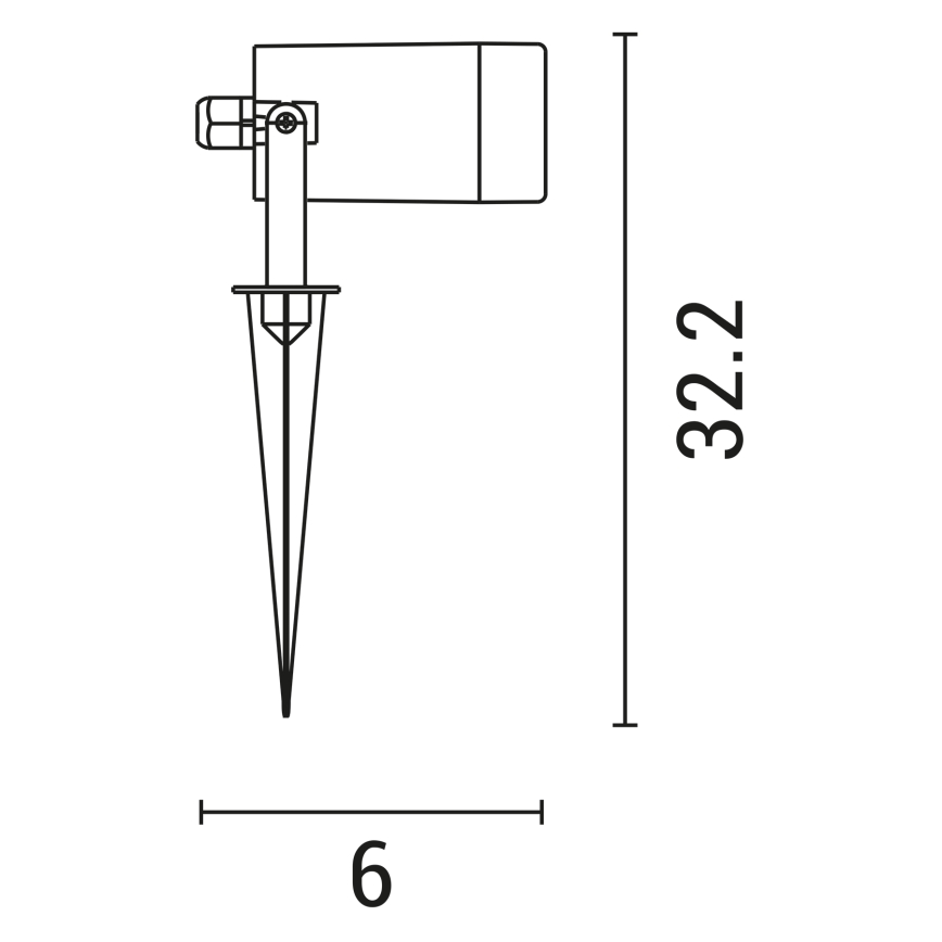 Ulkovalaisin 1xGU10/5W/230V IP65 harmaa