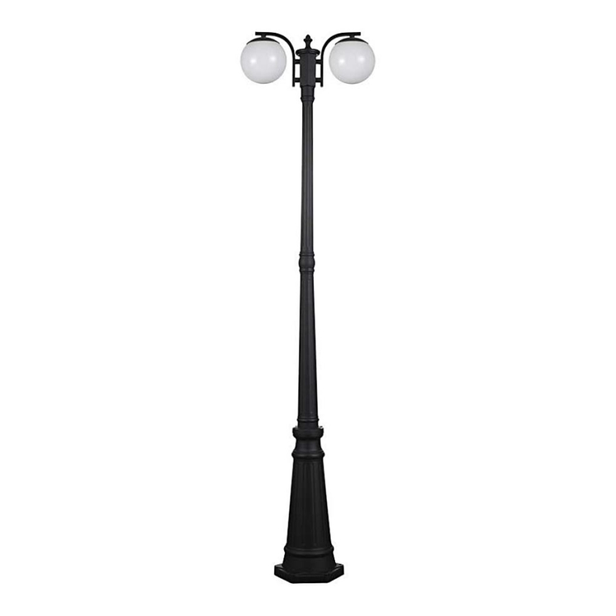 Ulkovalaisin 2xE27/60W/230V IP44 199 cm musta