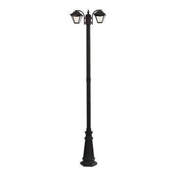 Ulkovalaisin 2xE27/60W/230V IP44 232 cm musta