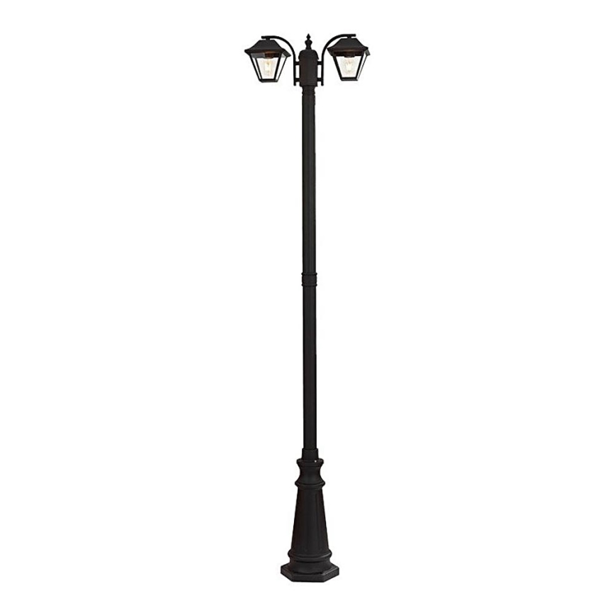 Ulkovalaisin 2xE27/60W/230V IP44 232 cm musta