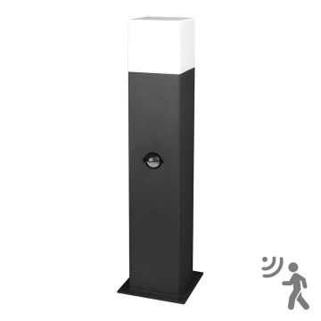 Ulkovalaisin anturilla NEW YORK 1xE27/12W/230V IP44 44 cm grafiitti