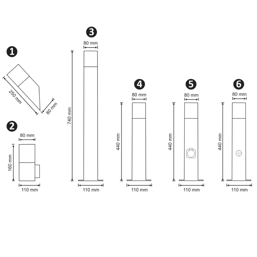 Ulkovalaisin anturilla NEW YORK 1xE27/12W/230V IP44 44 cm grafiitti