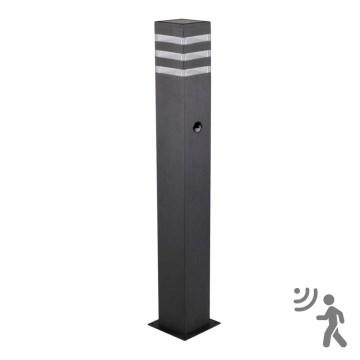 Ulkovalaisin anturilla TEKSAS 1xE27/12W/230V IP44 74 cm grafiitti