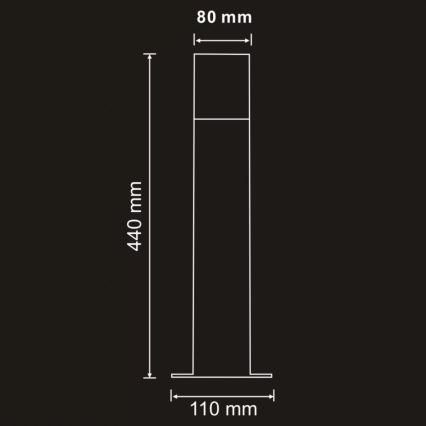 Ulkovalaisin DALLAS 1xE27/12W/230V IP44 44 cm grafiitti