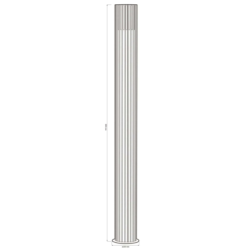 Ulkovalaisin KUUSAMO 1xE27/20W/230V 74 cm IP54 grafiitti
