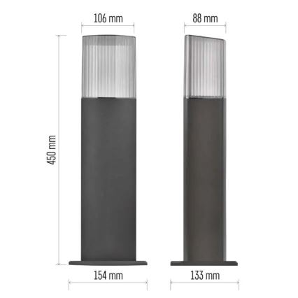 Ulkovalaisin LANA 1xE27/25W/230V IP54 45 cm