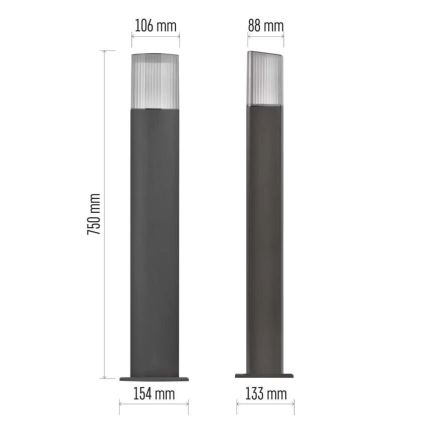 Ulkovalaisin LANA 1xE27/25W/230V IP54 75 cm