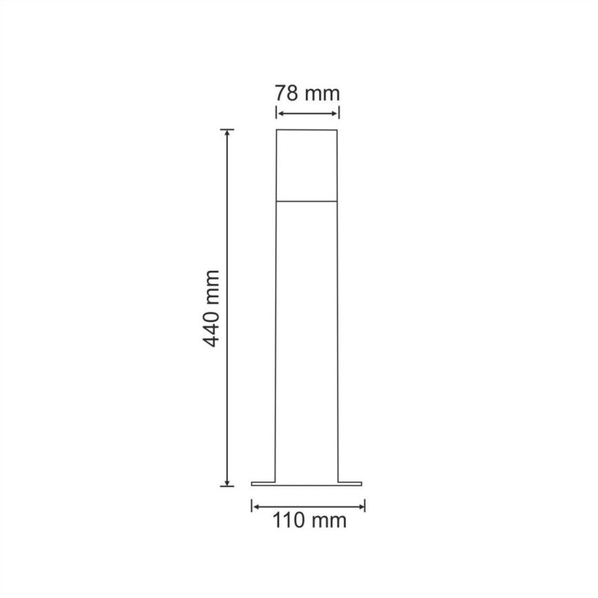 Ulkovalaisin NEW YORK 1xE27/12W/230V IP44 44 cm antrasiitti