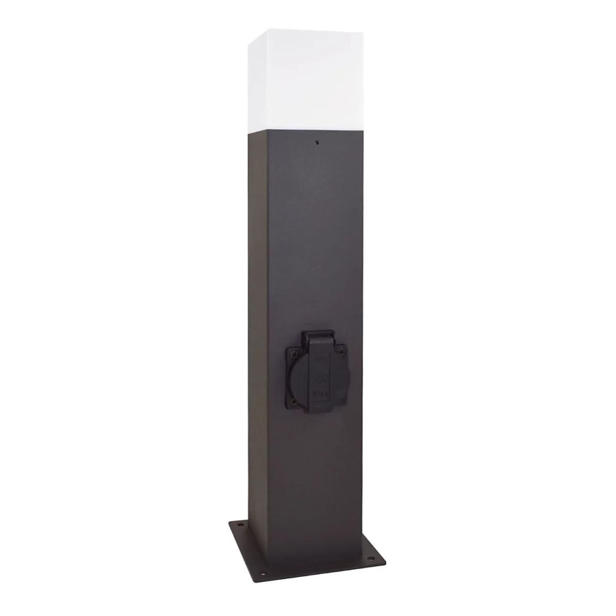 Ulkovalaisin pistorasialla NEW YORK 1xE27/12W/230V IP44 44 cm grafiitti
