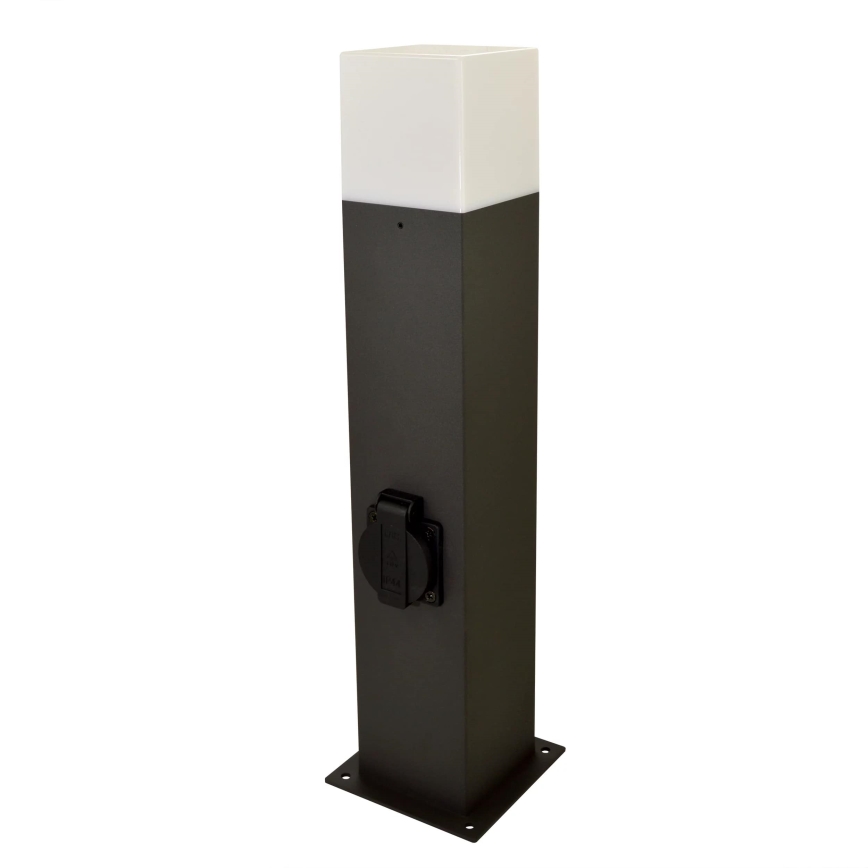 Ulkovalaisin pistorasialla NEW YORK 1xE27/12W/230V IP44 44 cm grafiitti