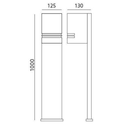 Ulkovalaisin QUAZAR 1xGU10 / 11W / 230V IP44 harmaa