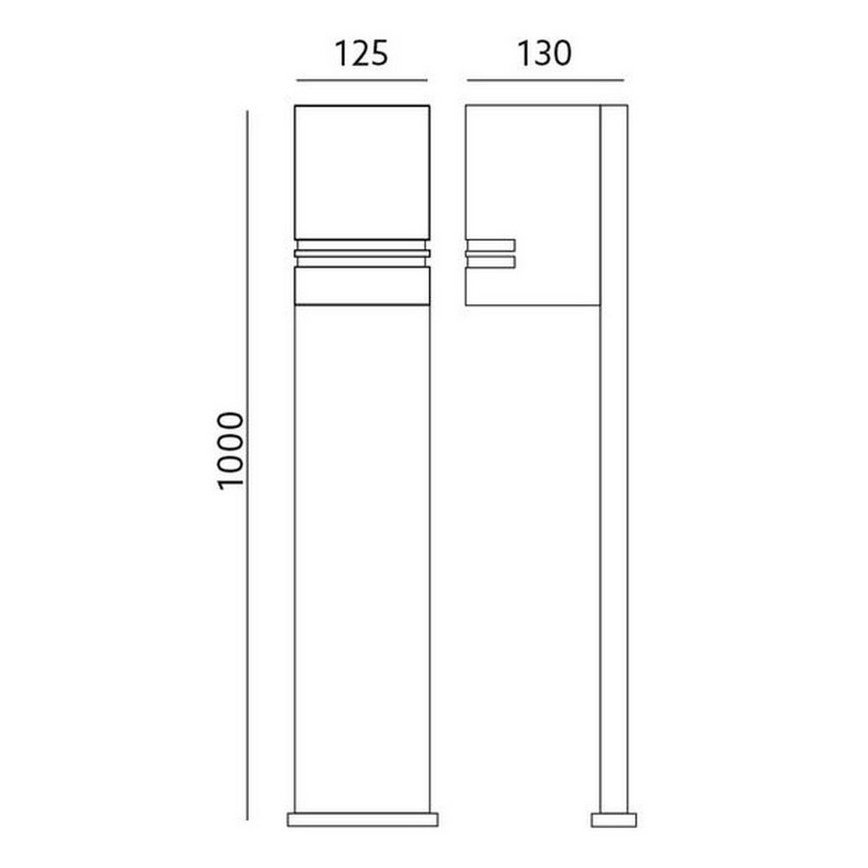 Ulkovalaisin QUAZAR 1xGU10 / 11W / 230V IP44 harmaa