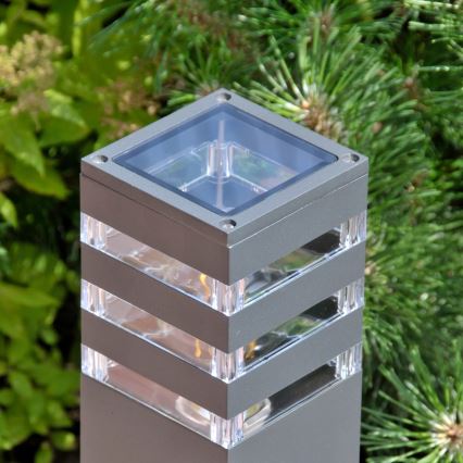Ulkovalaisin TEKSAS 1xE27/12W/230V IP44 44 cm grafiitti