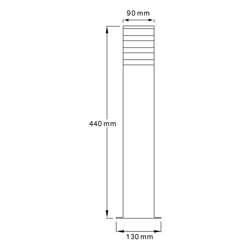 Ulkovalaisin TEKSAS 1xE27/12W/230V IP44 44 cm grafiitti