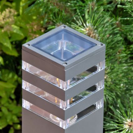 Ulkovalaisin TEKSAS 1xE27/12W/230V IP44 74 cm grafiitti