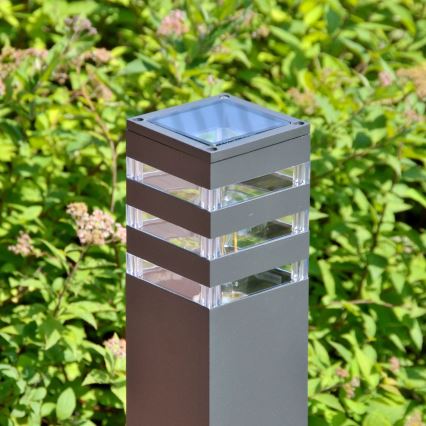 Ulkovalaisin TEKSAS 1xE27/12W/230V IP44 74 cm grafiitti