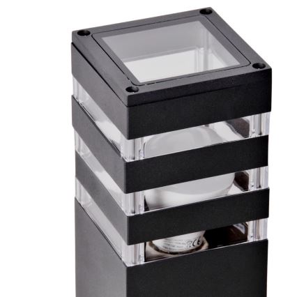 Ulkovalaisin TEKSAS 1xE27/12W/230V IP44 74 cm grafiitti