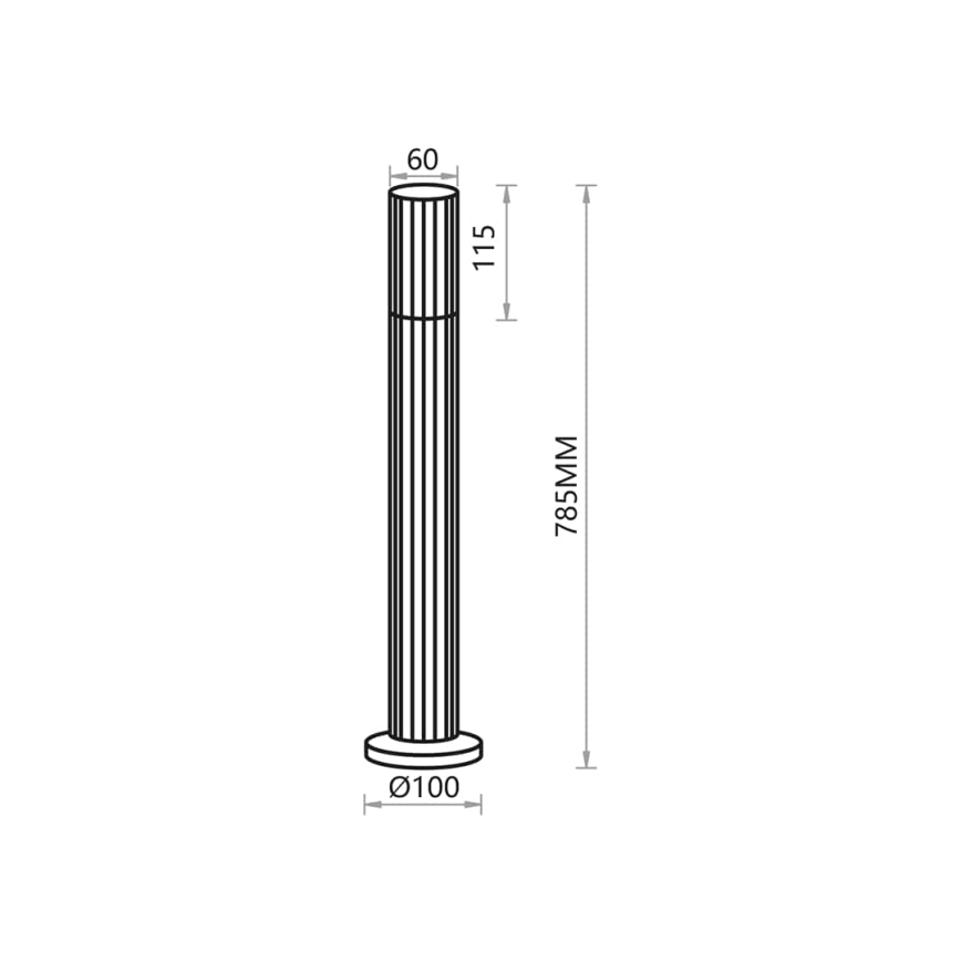 Ulkovalaisin VERTICAL 1xGU10/8W/230V IP44 musta