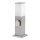 Ulkovalo 2 pistoketta SCHUKO 1xE27/20W/230V mattakromi IP44