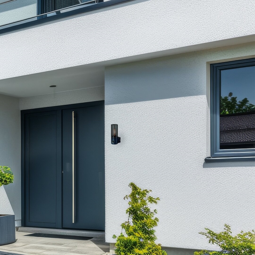 Ulkoseinävalaisin liiketunnistimen kanssa HARLEM 1xE27/60W/230V IP44 musta