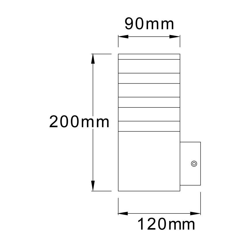 Ulkovalo anturilla TEKSAS 1xE27/12W/230V IP44 grafiitti