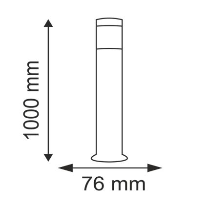 Ulkovalo OSLO 1xE27/10W/230V 1000mm IP44