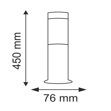 Ulkovalo OSLO 1xE27/10W/230V 450mm IP44
