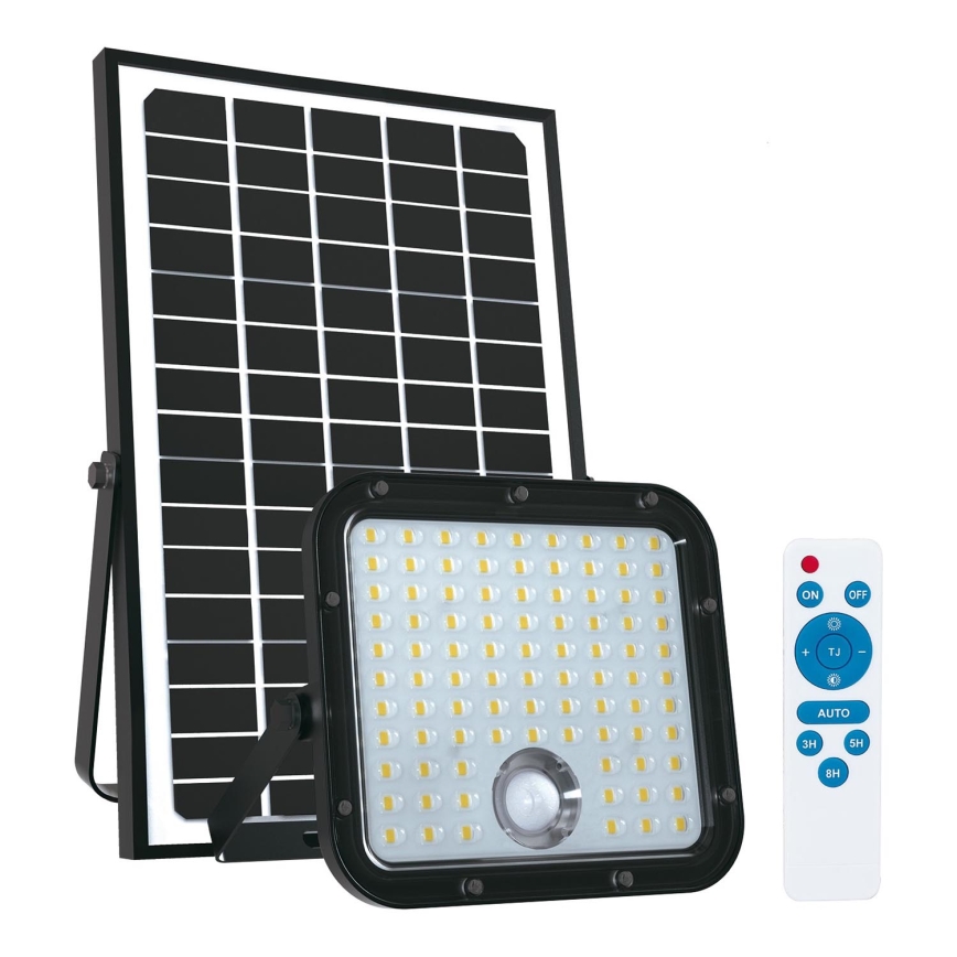 Ulkovalonheitin aurinkokennolla anturi LED/30W/6,4V 4000K IP65 + kaukosäädin