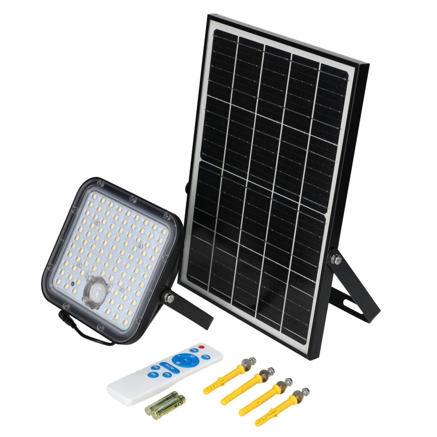 Ulkovalonheitin aurinkokennolla anturi LED/30W/6,4V 4000K IP65 + kaukosäädin