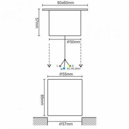 Ulkoväylän LED-valo LED/4W/85-264V IP67 4000K