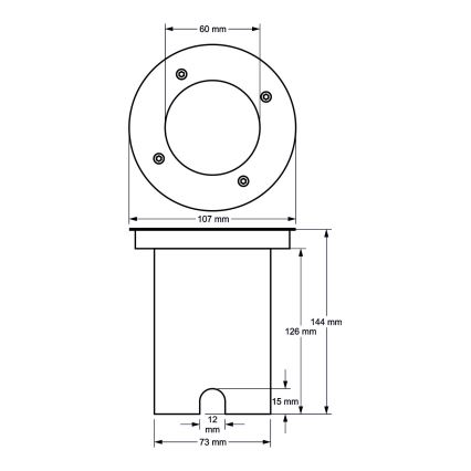 Ulkoväylän valo 1xGU10/30W/230V IP67