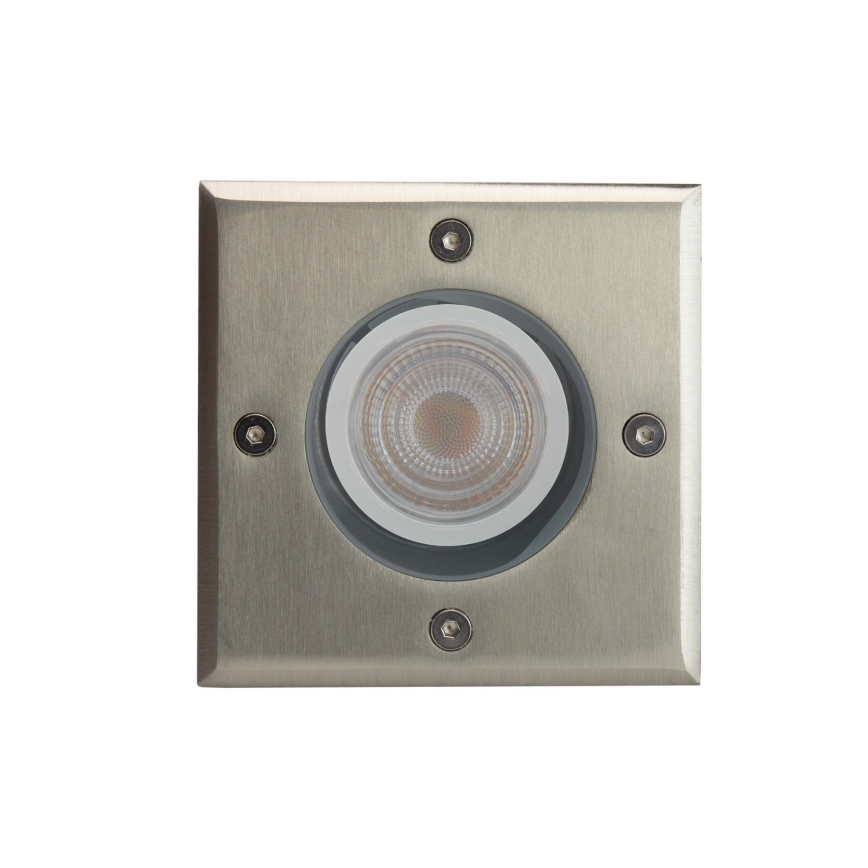 Ulkoväylän valo LUKKA CONNECT 1xGU10/4W/230V IP67 mattakromi kulmikas