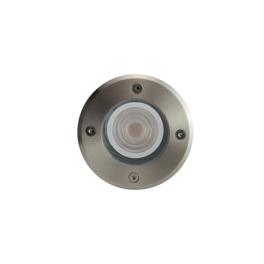 Ulkoväylän valo LUKKA CONNECT 1xGU10/4W/230V IP67 mattakromi pyöreä