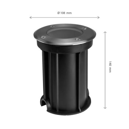 Ulkoväylän valo LUKKA CONNECT 1xGU10/4W/230V IP67 mattakromi pyöreä