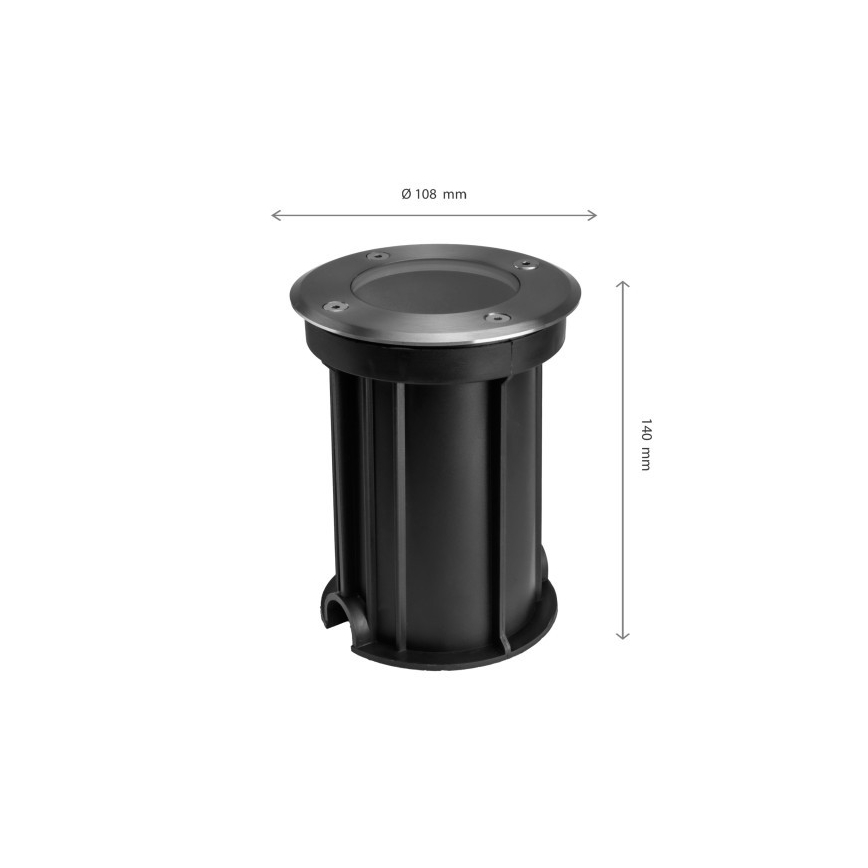 Ulkoväylän valo LUKKA CONNECT 1xGU10/4W/230V IP67 mattakromi pyöreä