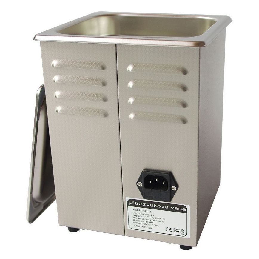 Ultraäänipuhdistin lämmityksellä 160W/230V 2 l
