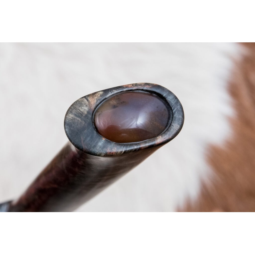 Uniikki Damascus-veitsi 12,7 cm vaahtera/akaatti
