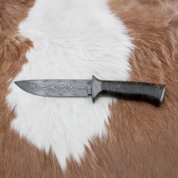 Uniikki Damascus-veitsi 13,8 cm vaahtera
